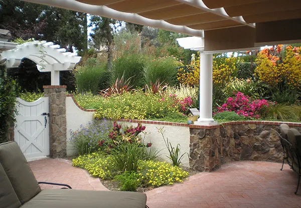 Entry Gate with Arched Wooden Arbor Pergolas & Arched Arbor Company near Fallbrook, CA