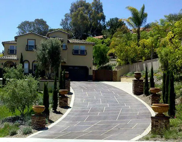 Custom Concrete Driveway in Encinitas