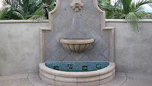 Outdoor Wall Water Fountain Landscaping
